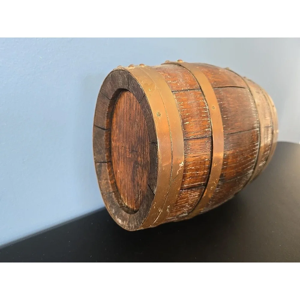 Wooden Barrel For Grappa Italian Craft Vintage Décor‎ 1960s No Stand